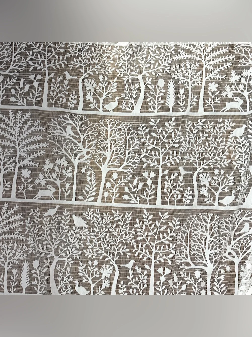 Heritage Lace Rabbit Hollow Curtains 60x84 White 6 Panels 3 Pairs Woodland